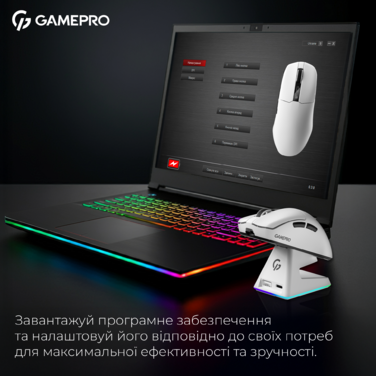 Бездротова ігрова миша GamePro Asgard Thor (GM023W) 1К  зарядна станція\ресивер