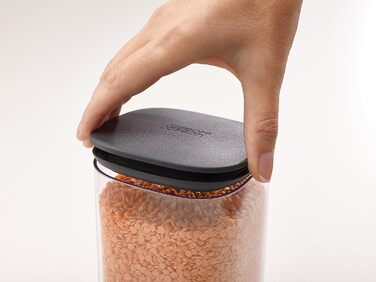 Набір Joseph Joseph з 5 контейнерів для зберігання продуктів у холодильнику, герметичні, сірі, з функціональним тримачем