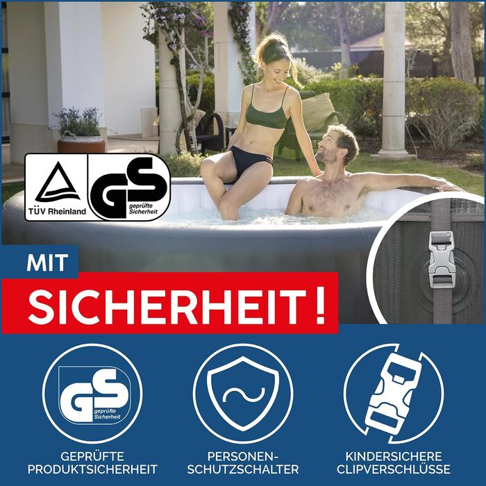 Надувний спа-басейн з гідромасажем Bestway LAY-Z-SPA XXL Mauritius AirJet з Wi-Fi, овальний, 270 x 180 x 71 см