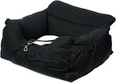 Автокрісло і ліжко NIBESSER 2-в-1 для собак, водонепроникне і нековзне, сидіння-бустер для кішок, знімний чохол і подушка Тип 1-чорний