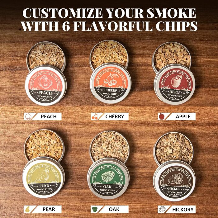 Набір для копчення віскі, ретро-дизайн, з ліхтариком, 6 смакових стружок, 2 склянки, 2 форми для льоду, коктейльний набір для копчення, подарунок для чоловіків, батька, набір для копчення бурбону