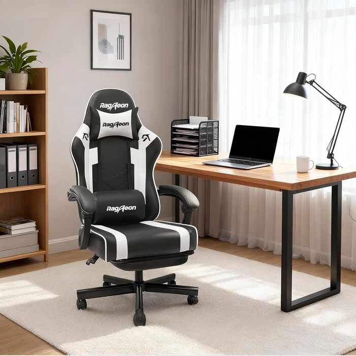 Ігровий крісло-шкік Gamer Sessel - ергономічне ігрове крісло з підтримкою попереку, регульоване по висоті, м'яке, до 150 кг, велике