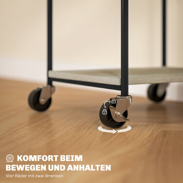 Підставка для принтера з 3 рівнями, регульована по висоті, мобільний стіл для принтера на колесах, для домашнього офісу, металева та дерев'яна