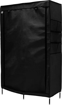 Найкраще для дому XXL 170 x 108 x 45 см тканинний шафа складаний шафа з вішалкою для одягу сертифікат CE (чорний)