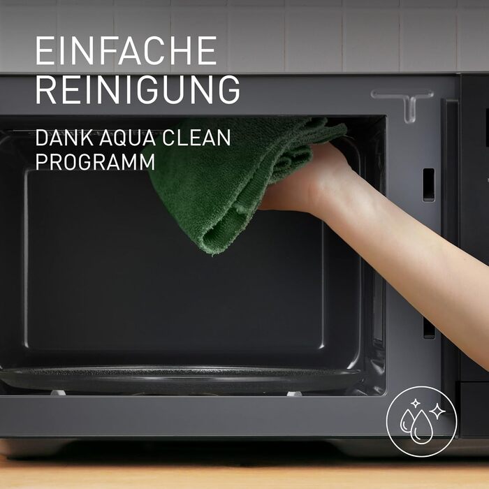 Мікрохвильова піч Panasonic NN-GD35HBGTG з грилем та функцією пару (23 л, 1000 Вт, чорна) - Комбінована мікрохвильова піч з піца-панеллю