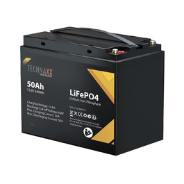 Сонячна батарея Technaxx 12.8V LiFePO4 50Ah TX-234, 3000 циклів, BMS, низький саморозряд, надлегкий