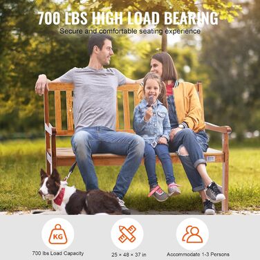 Металева лавка VEVOR для саду та тераси, 122 см, на 3 особи, з підлокітниками та спинкою, вінтажний стиль