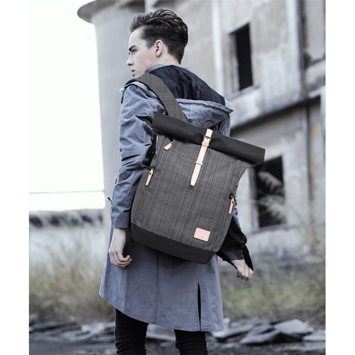 Модний рюкзак FANDARE Протиугінний відпочинок на свіжому повітрі Trade Travel 15,6-дюймовий рюкзак для ноутбука Жіночий/чоловічий багатофункціональний водонепроникний поліестер (сірий A)