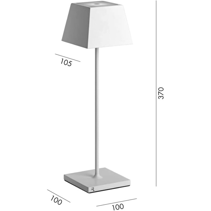 Лампа настільна LED ROSSINI ILLUMINAZIONE Siesta з USB, сенсорне управління, диммування, IP54, для внутрішнього та зовнішнього використання, 37 см, 2.2 Вт, тепле світло 2700K, 200 lm, 9 годин роботи (Corten)