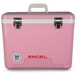 Термобокс ENGEL 30qt (28.4л) рожевий – портативний охолоджувач для кемпінгу, пікніка, подорожей. Герметичний, без електрики