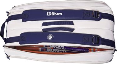 Сумка-ракетка Wilson Roland Garros Супертур і Командний супертур білий/темно-синій 9 предметів
