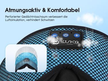 Маска для сну LOVE EYE 3D, для тих, хто спить на боці, чоловіча та жіноча, дихаюча, блокує світло (Блакитна)