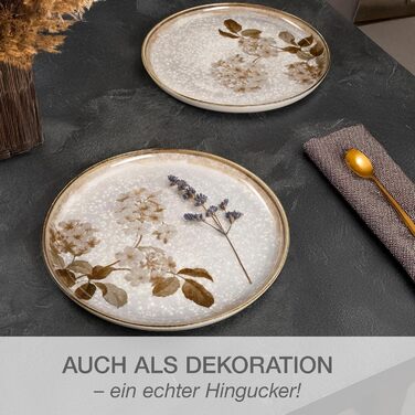 Посуд Moritz & Moritz BLOSSOM 24 предмети на 6 осіб - сучасний набір столового посуду з квітковим дизайном, кераміка. Тарілки, миски, чашки.