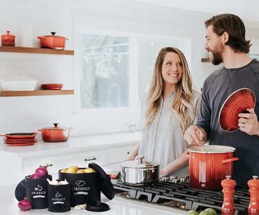 Набір контейнерів для зберігання картоплі Theo&Cleo, ретро дизайн, металевий, для кухні, чорний