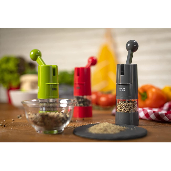 Мельниця для солі та перцю Kuhn Rikon Ratchet Grinder з регульованою керамічною жорном (червона)