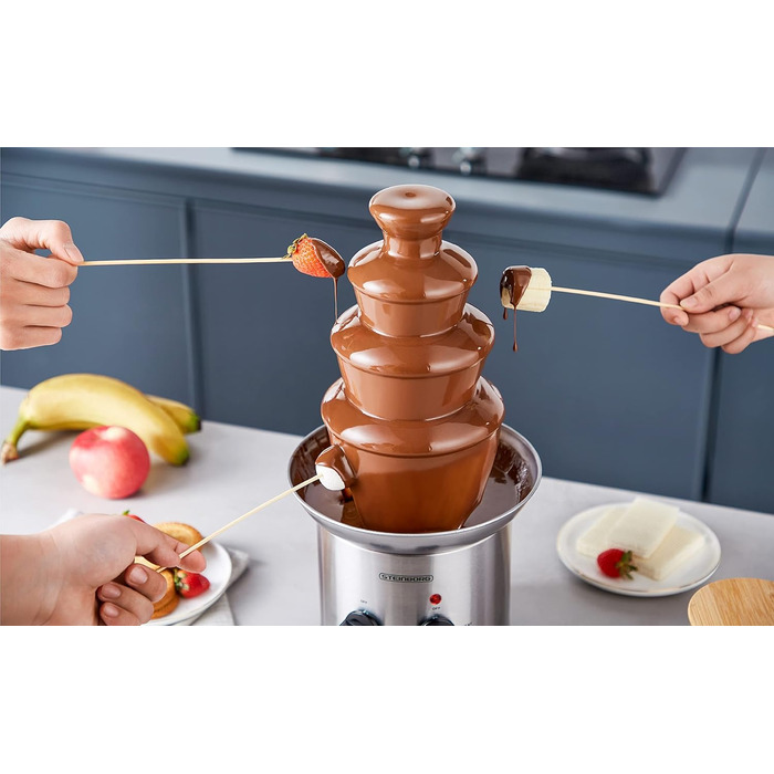 Шоколадний фонтан | 170 Вт | 1.25 кг | Якісний нержавіюча сталь | 4-рівневий | Термостійкий | Для дому та заходів