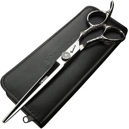 Професійні перукарські ножиці для стрижки волосся 6/7 дюймів з прямою стрижкою (7 дюймів плоскі)
