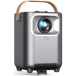 Beamer проєктор електричний 4K Full HD 1080p з автотрапецеїдною корекцією, WiFi 6, BT5.2, 50% зум, портативний для домашнього кінотеатру/відпочинку на природі, сумісний з ТВ приставкою/ноутбуком/смартфоном