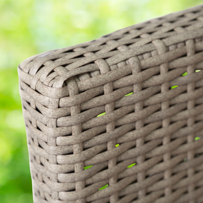 Комплект садових меблів із техноротанга MEBEL ELITE, бежевий, 6 предметів