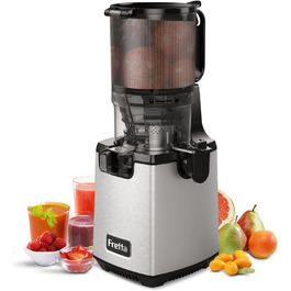 Електрична холодний соковичавниця Fretta Slow Juicer з нержавіючої сталі, 250W, з функцією реверсу, BPA Free