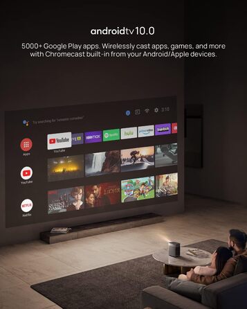 XGIMI Halo+ Mini: Портативний проєктор Full HD 1080p з Android TV, акумулятором 700 ISO Lumen, Harman Kardon, автофокусом, WiFi, Bluetooth та 3.5mm аудіо