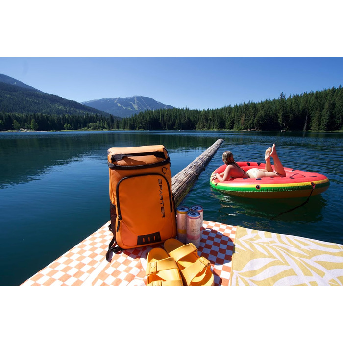 SPARTER Рюкзак-холодильник на 33/49 доз, ізольований терморюкзак, вологостійкий, легкий, для пляжу, подорожей, кемпінгу, обід (Оранжевий)