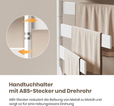 Електричний сушильник для рушників EMKE 180° з полицею, Wi-Fi, 120W, 760x450 мм, білий