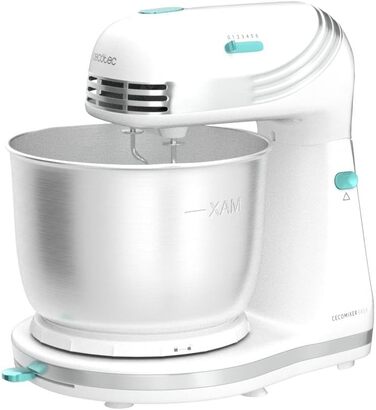 Кухонний комбайн Cecotec Cecomixer 250W з нержавіючої сталі, 3л, 5 функцій, 6 швидкостей, білий