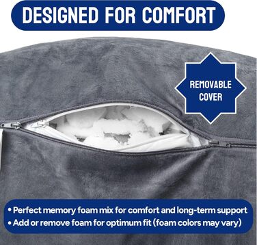 Подушка-валик ComfortSpa для дорослих з підлокітниками та кишенями, для підтримки спини в ліжку/на дивані, проти ГЕРХ, сіра