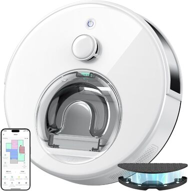 OKP L6 Робот-пилосос з картографією, LiDAR DToF, 6000Pa, 150 хв, зони заборони, WiFi/App/Alexa, тихий, для твердих підлог та шерсті тварин