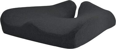 Подушка для сидіння Cushion Lab з технологією підтримки спини для тривалого сидіння на офіційному та домашньому кріслі, з надзвичайно щільним пінополіуретаном (memory foam) для м'якої підтримки, для автомобіля та крісла, для попереку, болю в сідницях, чор