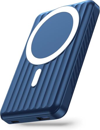 Вт PD, LED дисплей, USB-C, для iPhone 15/14/13/12 (синій), 10000mAh, 22.5