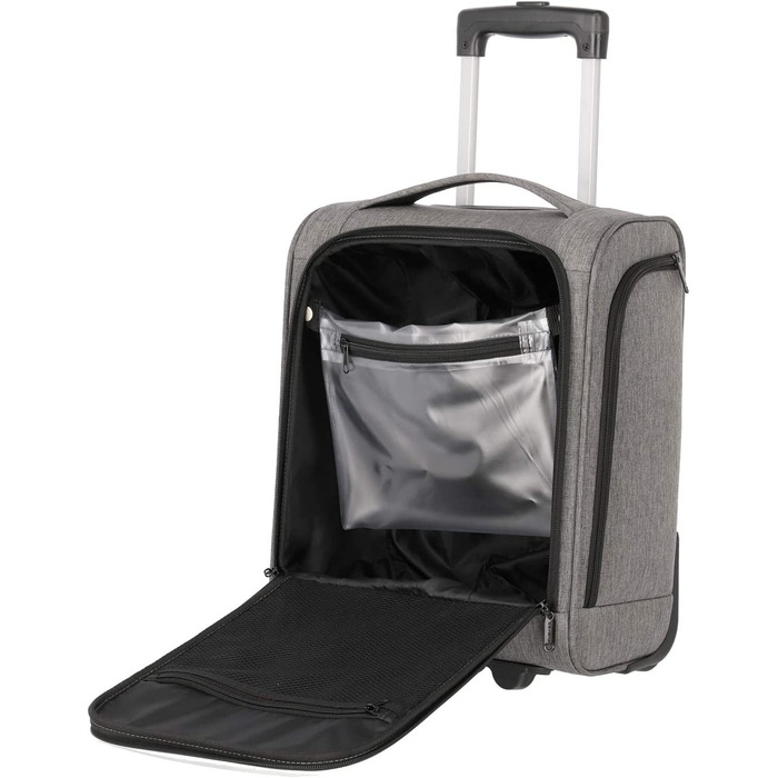 Ручна поклажа Travelite 2 колеса валіза з рідинами сумка відповідає вимогам IATA розмір бортового багажу, серія багажу нижня частина салону компактний візок для м'якого багажу, 090225-04, 43 см, 28 літрів, антрацит Антрацит 43 см