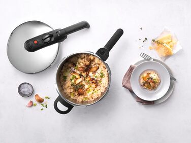 Скороварка ZWILLING EcoQuick II, Ø 22 см, 6 л, підходить для індукції, нержавіюча сталь, срібло