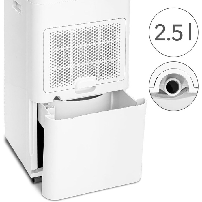 Тотек TTK 27 HEPA – осушувач повітря та очищувач з HEPA-фільтром H13, 12 л/24 год, гігростат, LED-індикатор якості повітря, таймер