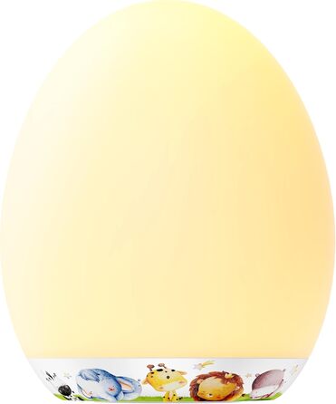 Нічник-ліхтарик MediAcous для дітей та малюків з 8 кольорами, регулюванням яскравості, таймером 1 година та сенсорним керуванням. Декоративний нічник з мисливцями для дитячої кімнати (білий)