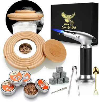 Набір для копчення коктейлів: 4 дерев'яні чіпси, аксесуар для віскі, коктейлів, кави, бурбону, м'яса