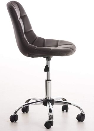 Офісний стілець Emil від CLP: регульована висота, поворотний, з оббивкою з штучної шкіри, білий (колір: коричневий)