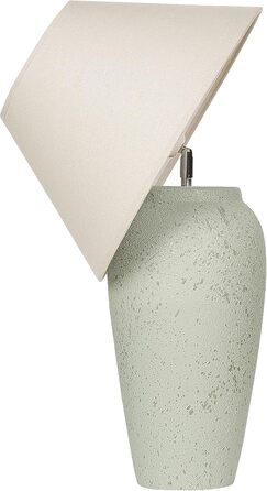 Настільна лампа Beliani з керамічним цоколем у формі вази, білий абажур, регульований вимикач