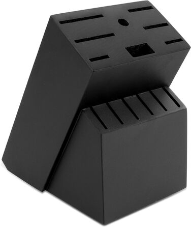 Підставка для ножів RedCall: велика бамбукова підставка без ножів, 14 слотів, універсальна, для кухні (чорна)