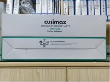 Подвійна конфорка CUSIMAX 2100 Вт, 2 інфрачервоні варильні поверхні, мобільні, нержавіюча сталь, регульована температура