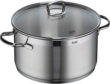 Набір каструль Silit Toskana Induktion 4 шт. з нержавіючої сталі, з кришкою з термостійкого скла, антипригарне покриття відсутнє