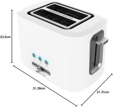 Тостер Cecotec Toast&Taste 9000 Double White з пластику, 2 широкі слоти | Тостер Cecotec Toast&Taste 10000 Extra White, 1 слот