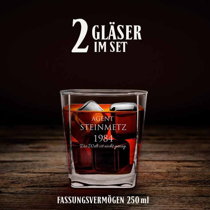 Віскі-карафа Maverton з гравіюванням + набір келихів (2/4/6) - 700 мл. Ідеальний подарунок для чоловіків