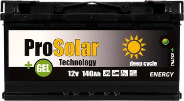 Акумулятор ProSolar 12V 140Ah, сонячна, глибокий цикл, герметична, без обслуговування