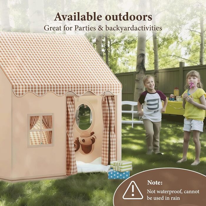 Дитячий намет-будиночок для гри в приміщенні (нейтральні кольори)