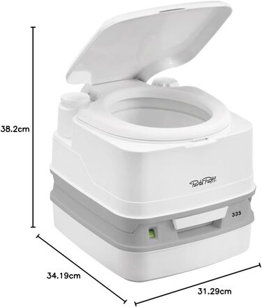 Thetford Porta Potti 335 Qube - портативний туалет, білий (313 x 342 x 382 mm)