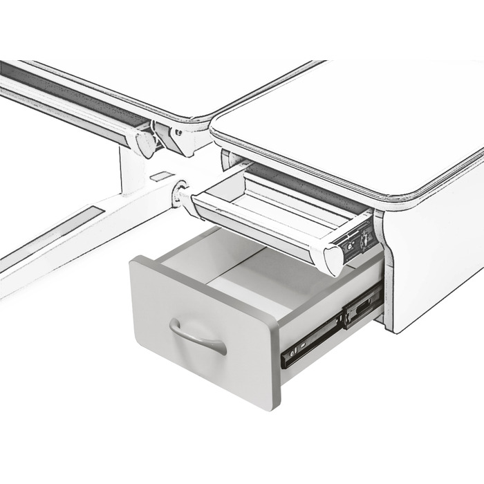 Дерев'яний ящик для столу Mealux Sherwood (арт.Double Drawer (BD-860 W))
