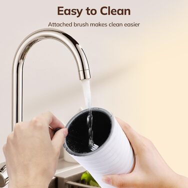 Електричний спінювач молока Morpilot 6-в-1: для лате, капучино, гарячого шоколаду, 130-500 мл, 600 Вт, антипригарне покриття, нержавіюча сталь, бежевий