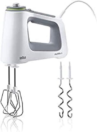 Міксер ручний Braun MultiMix 5 HM51.00WH білий, 750 Вт, 9 швидкостей, SmartMix, нержавіюча сталь
